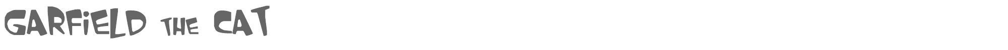 Garfield the Cat GARFIELD the CAT.ttf font preview